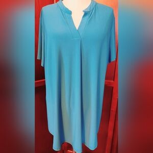 Cato 18/20W Teal Blue Top/Blouse Plus